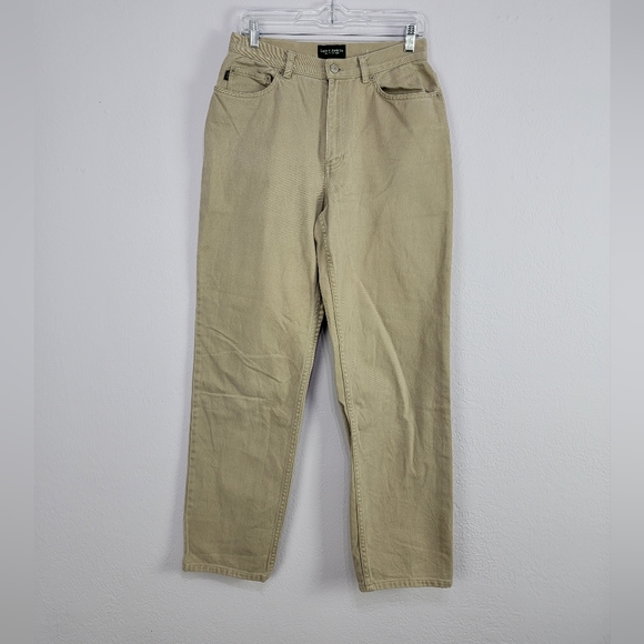 Vintage Lauren Jeans Co Tan Khaki High Rise Straight-leg Jeans Women's Size 8 - Picture 12 of 16